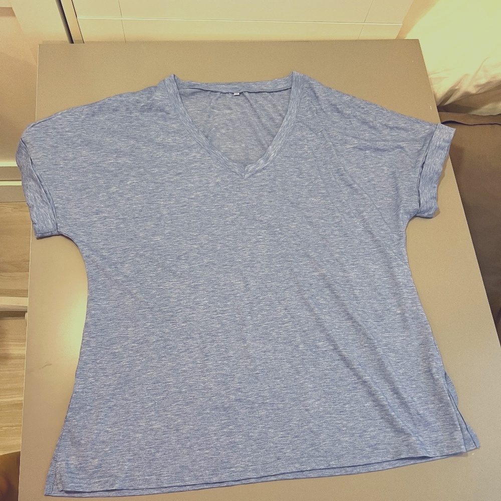 Cuff Sleeve Cotton Tee